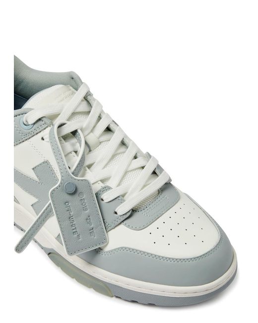 Off-White c/o Virgil Abloh Gray Out Of Office Leather Sneakers for men