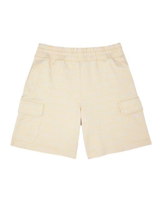 Moschino Natural Logo-jacquard Cotton-blend Shorts for men