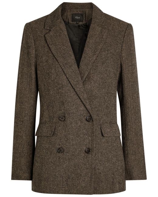 Rails Brown Jac Herringbone Cotton Blazer