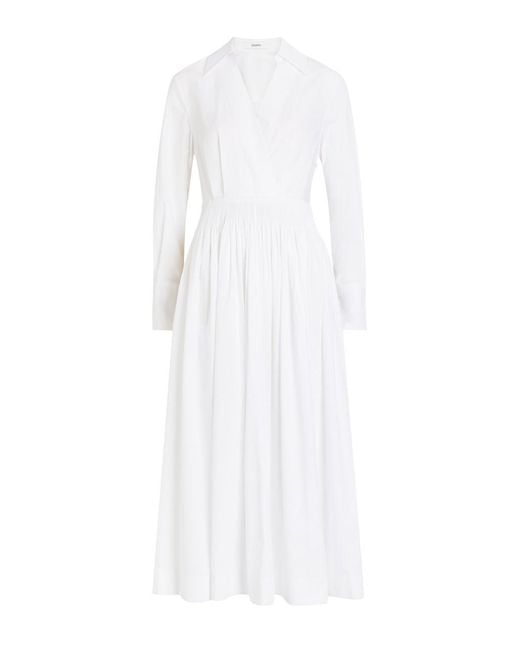 Joseph White Kathe Cotton-Poplin Midi Shirt Dress