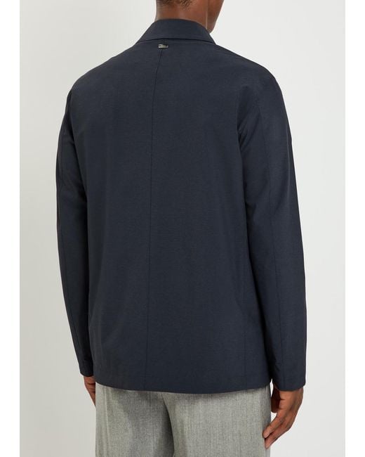 Herno Blue Woven Jacket for men