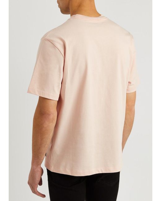 Amiri Pink Logo Cotton T-shirt for men