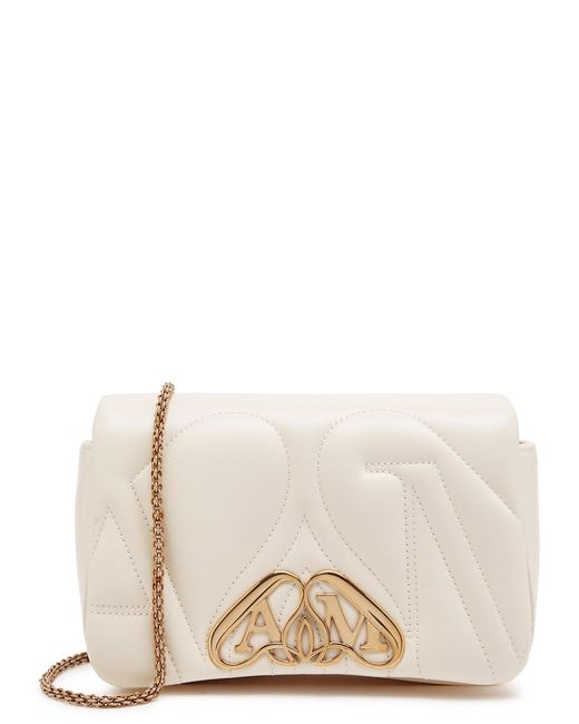 Alexander McQueen Natural The Seal Mini Leather Cross-body Bag