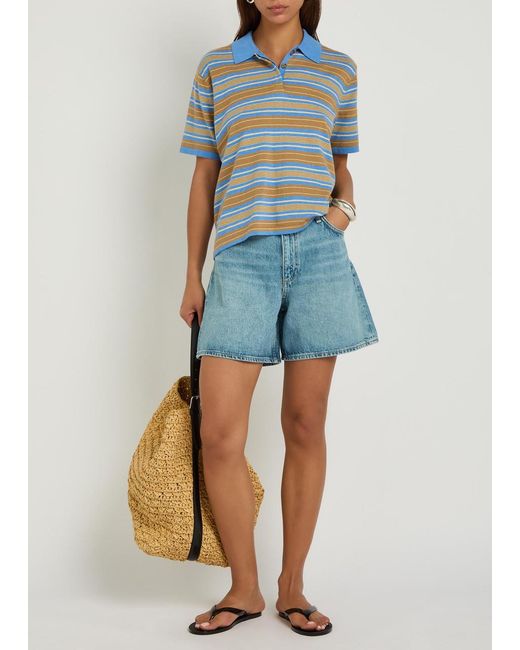 Rag & Bone Blue Kaia Denim Shorts