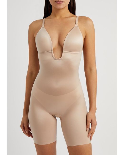 Spanx Natural Suit Your Fancy Open-bust Mid-thigh Bodysuit