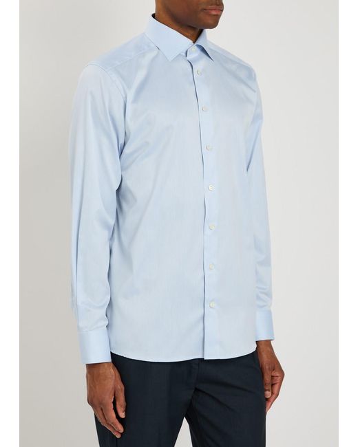Eton of Sweden Blue Cotton-Twill Shirt for men