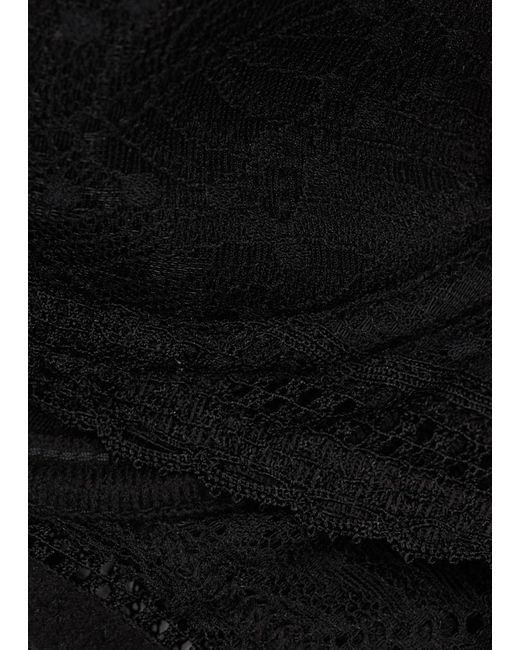 Simone Perele Black Comete Spacer Underwired Lace Plunge Bra