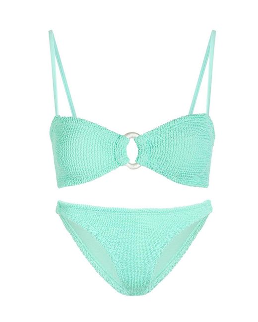 Hunza G Blue Misty Crinkle Bikini