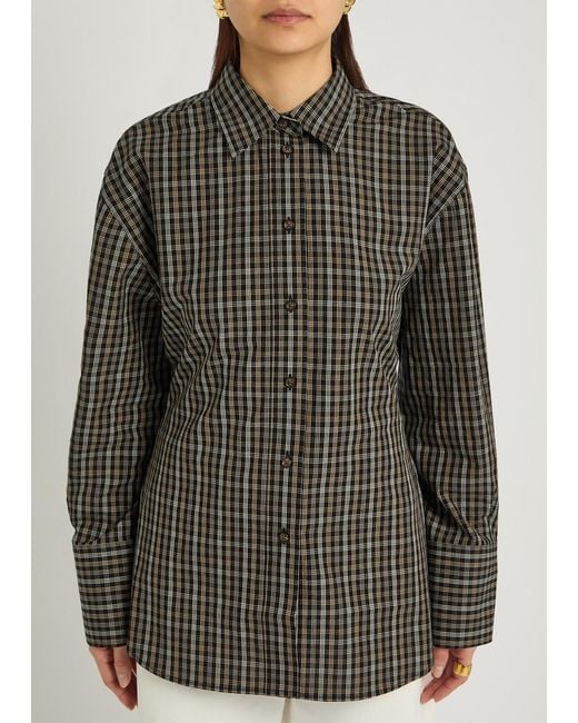 Rohe Gray Checked Cotton Shirt