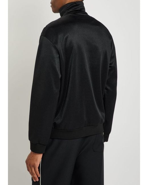 Valentino Garavani Black Panelled Jersey Track Jacket for men