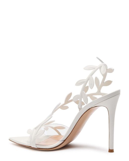 Gianvito Rossi White Flavia 105 Embellished Sandals