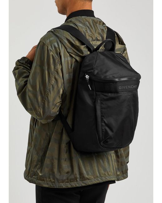 Givenchy Black G-trek Logo-print Nylon Backpack for men