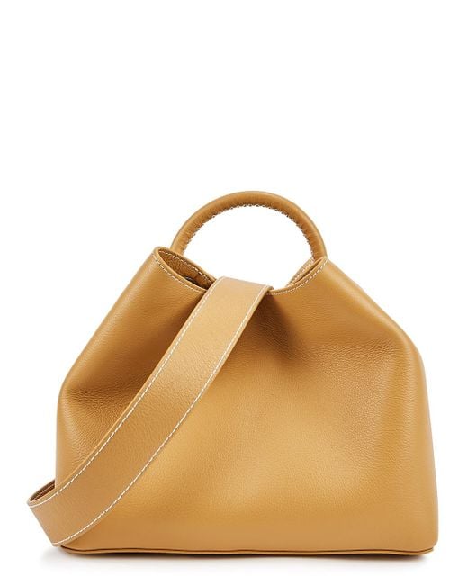 Elleme Raisin Camel Leather Top Handle Bag in Tan (Brown) | Lyst UK