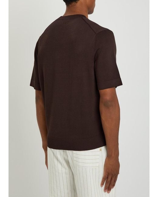 CHE Brown Baller Fine-Knit T-Shirt for men
