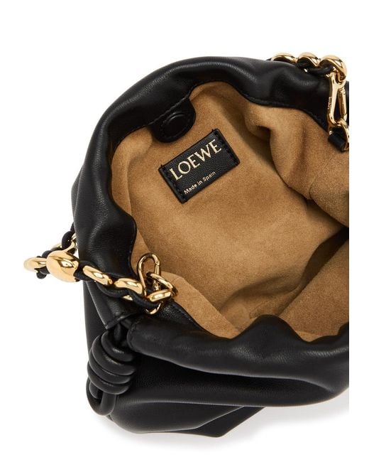 Loewe Black Flamenco Leather Clutch