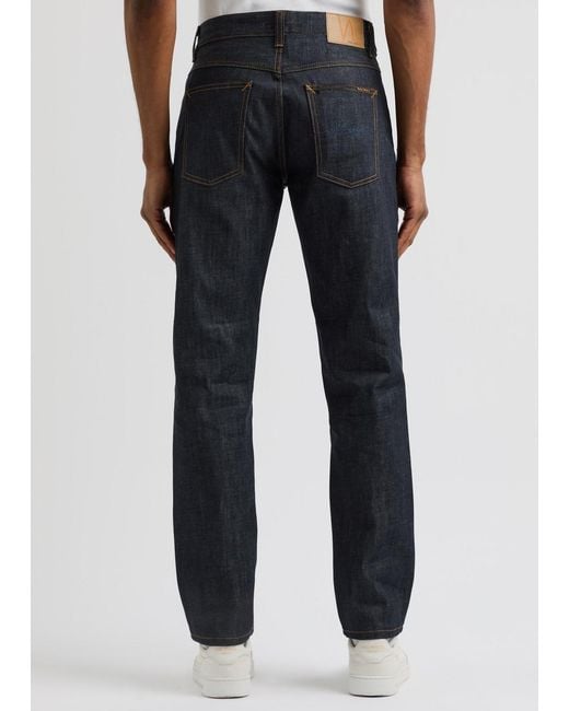 Nudie Jeans Blue Gritty Jackson Straight-Leg Jeans for men