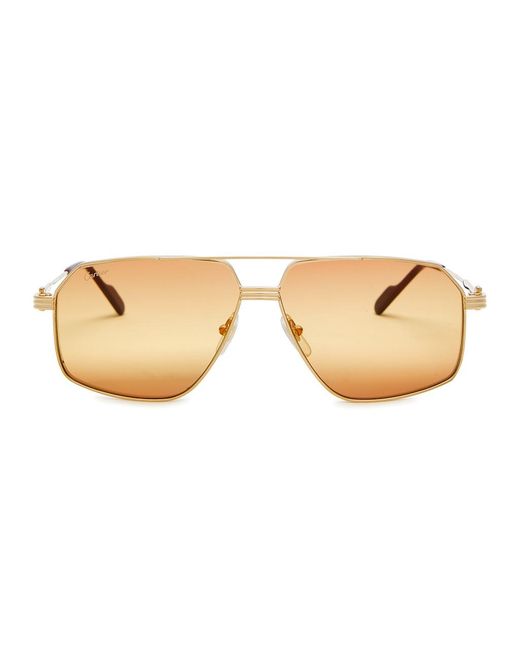 Cartier Metallic Aviator-style Sunglasses for men