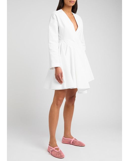 Alaïa Pink Mesh Ballet Flats