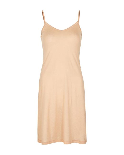 Hanro Natural Ultralight Almond Cotton Slip Dress