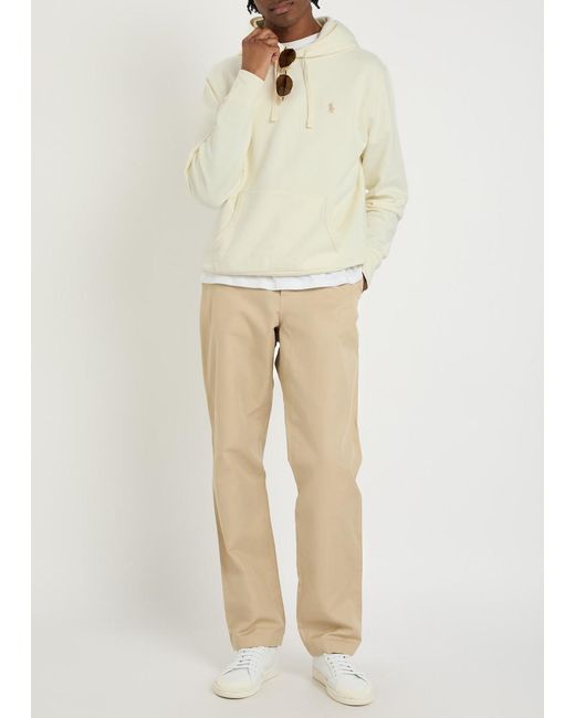 Polo Ralph Lauren Natural Logo-Embroidered Hooded Cotton Sweatshirt for men