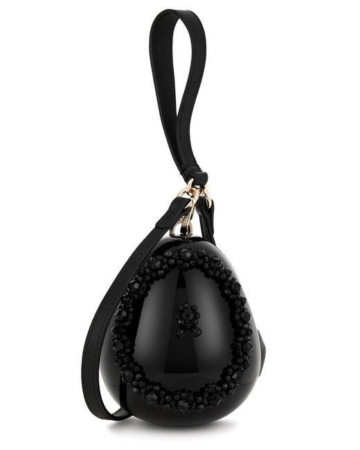 Simone Rocha Black Fabergé Egg Embellished Top Handle Bag