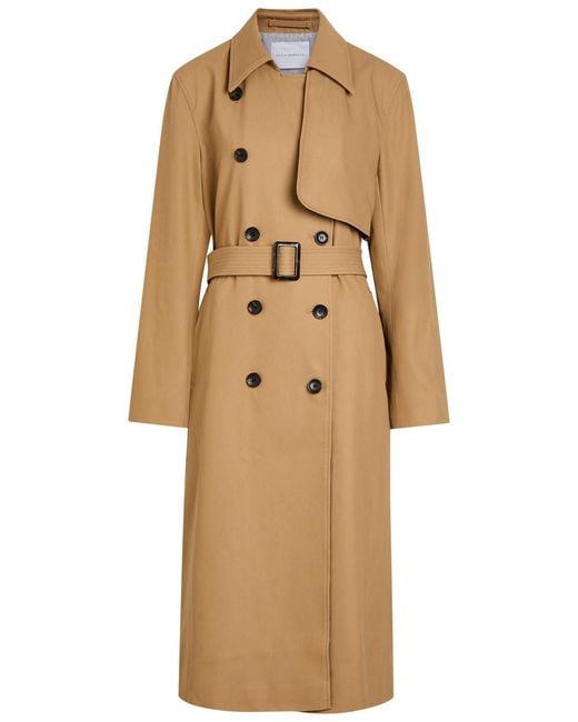 Maria McManus Natural Double-Breasted Cotton Trench Coat