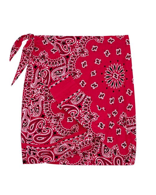 ARIZONA LOVE Red Bandana-print Cotton Sarong