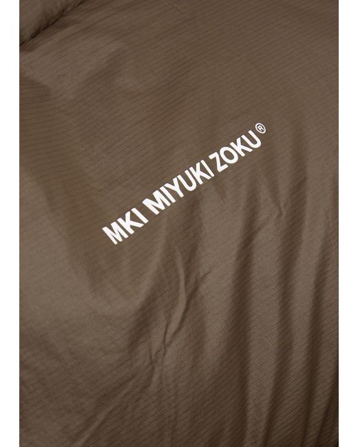 MKI Miyuki-Zoku Brown Quilted Shell Jacket for men