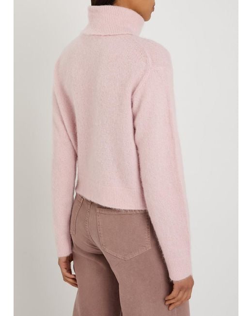 PAIGE Pink Viviana Roll-Neck Knit Jumper