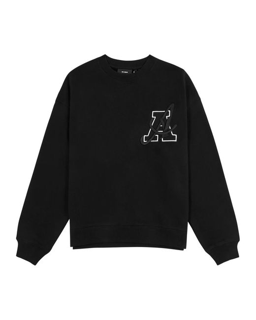 Axel Arigato Black Hart Logo-Embroidered Cotton Sweatshirt for men