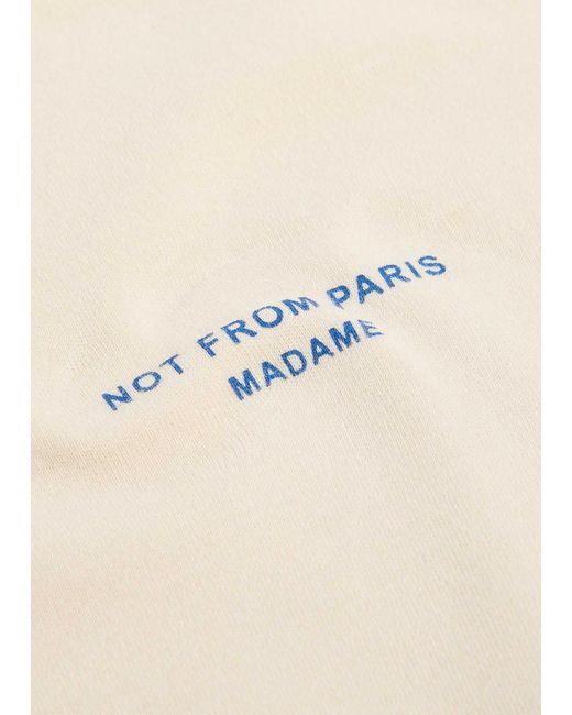 Drole de Monsieur Natural Le T-Shirt Slogan Logo-Print Cotton T-Shirt for men