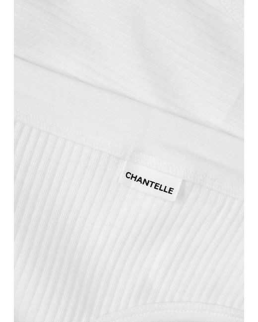 Chantelle White Comfort High-Cut Stretch-Cotton Briefs