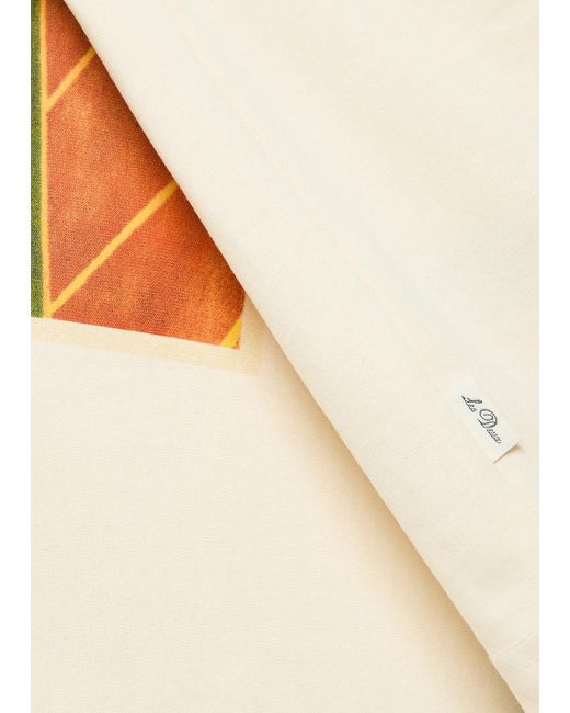Les Deux White Court Printed Cotton T-Shirt for men