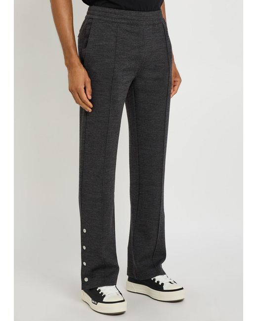 Givenchy Gray Logo-Appliquéd Straight-Leg Track Pants for men