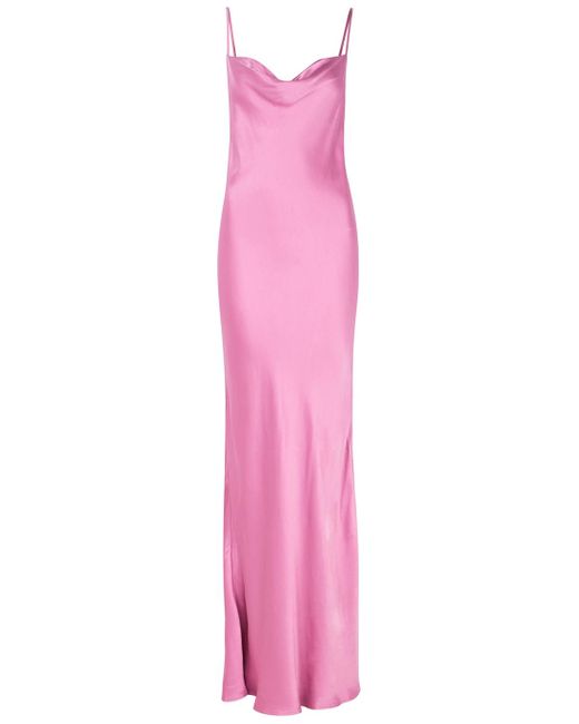 Bec & Bridge Lucie Pink Satin Maxi Dress