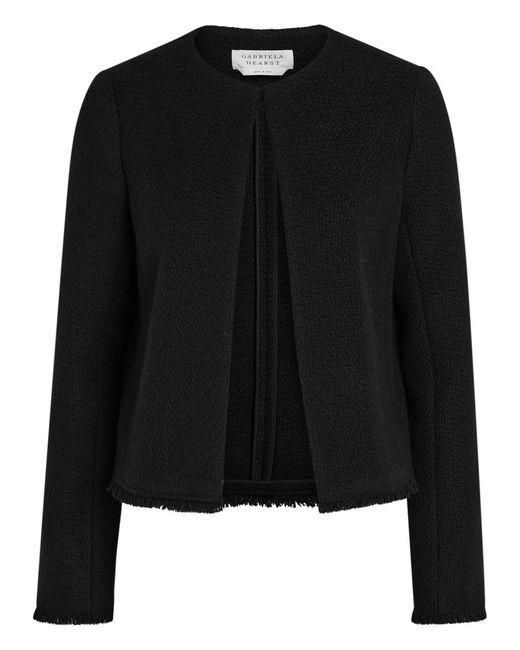 Gabriela Hearst Black Normand Wool And Cahsmere-Blend Jacket