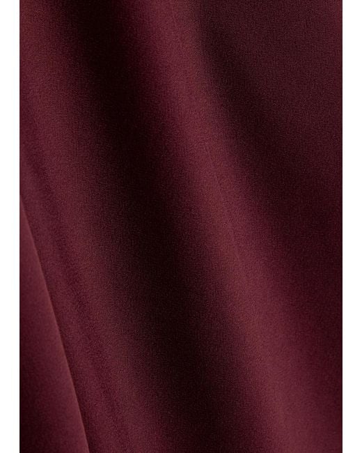 Jonathan Simkhai Red Scarlett Cape-Effect Satin Top