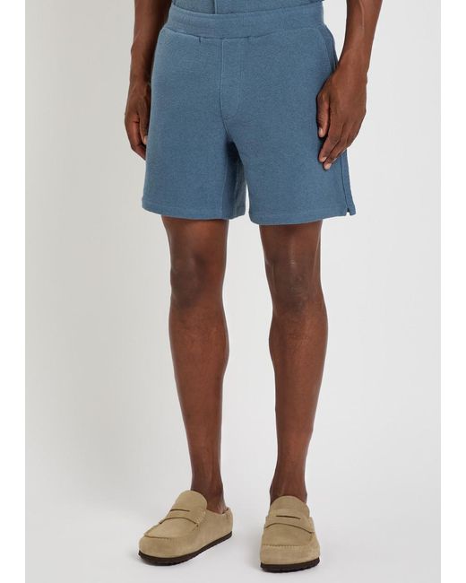 PAIGE Blue Elijah Terry Shorts for men