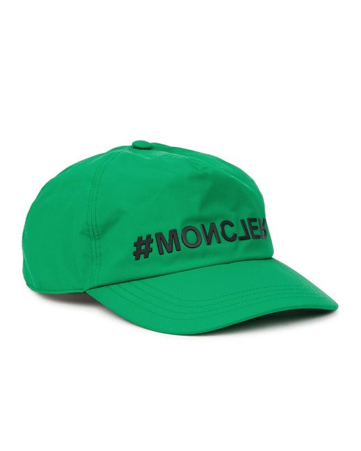 Moncler Green Logo Shell Cap for men
