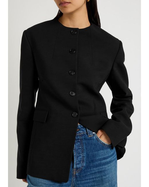 Khaite Black Jameson Woven Jacket