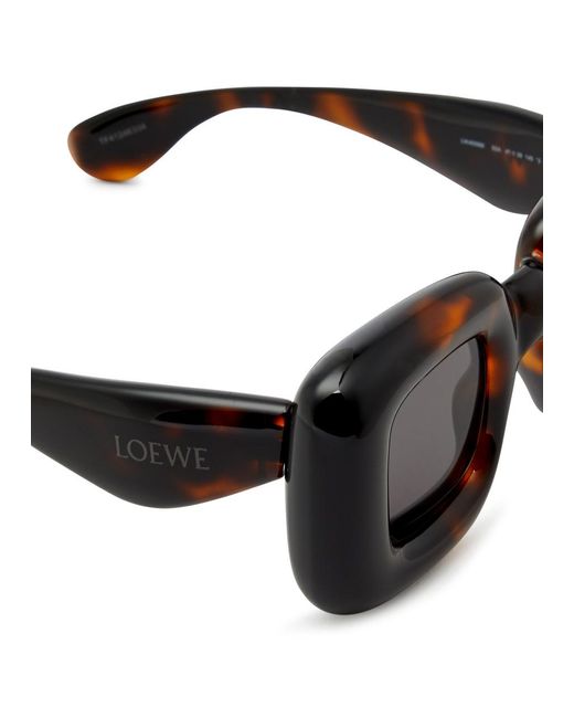 Loewe Black Oversized Rectangle-frame Sunglasses