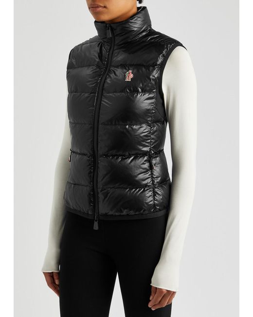 3 MONCLER GRENOBLE Black Day-namic Quilted Shell And Stretch-jersey Gilet