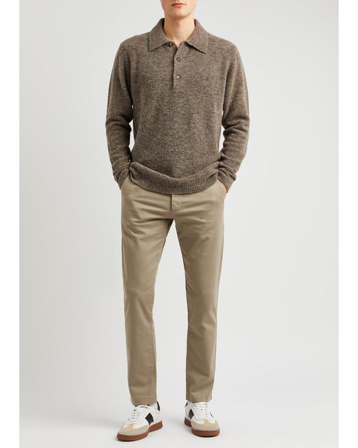 NN07 Natural Theo Stretch-cotton Chinos for men