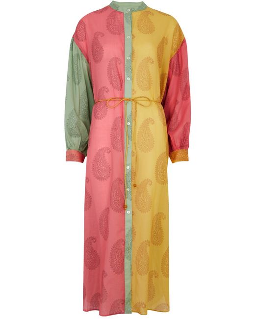 Hannah Artwear Multicolor Emilia Printed Silk Maxi Wrap Dress