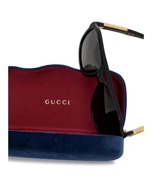 Gucci Black Aviator-style Sunglasses for men