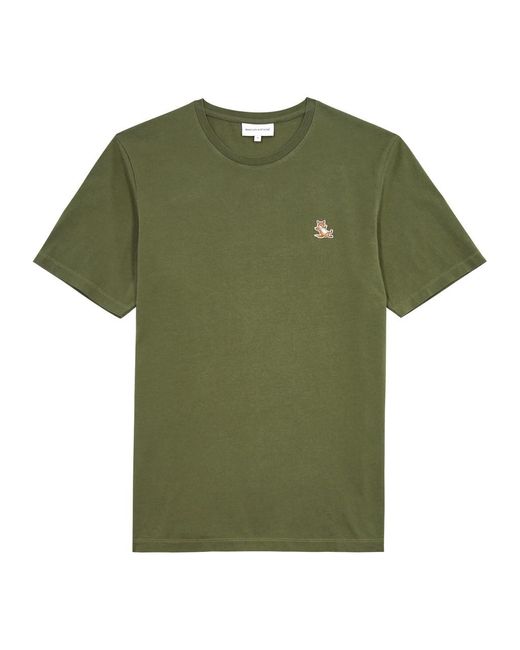 Maison Kitsuné Green Chillax Logo Cotton T-shirt for men