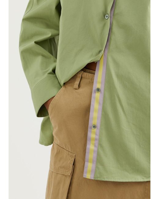 Dries Van Noten Green Casio Cotton Shirt
