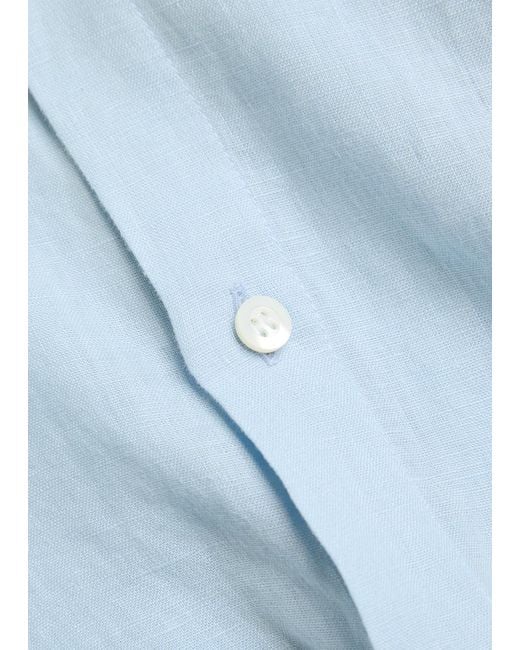 Sunspel Blue Linen Shirt for men