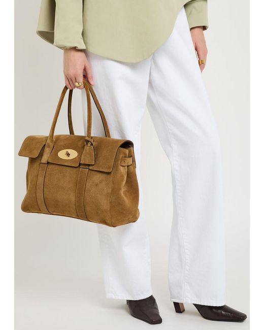 Mulberry Brown Bayswater Small Suede Shoulder Bag
