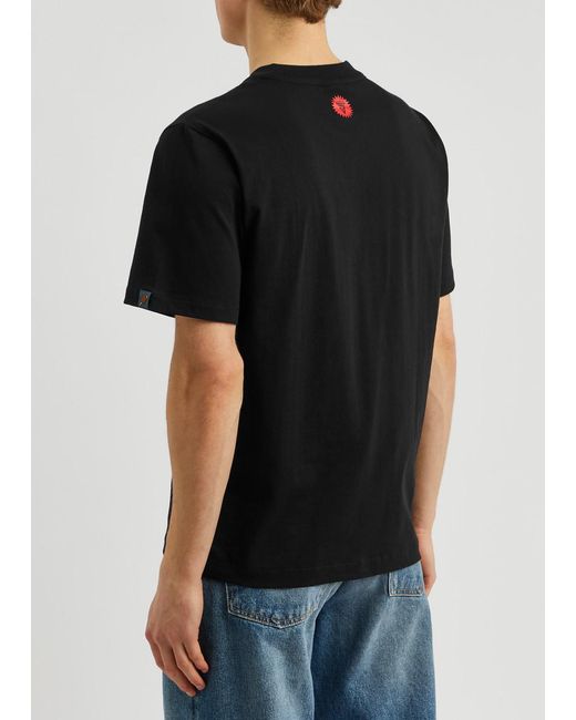 ICECREAM Black Sundae Printed Cotton T-Shirt for men